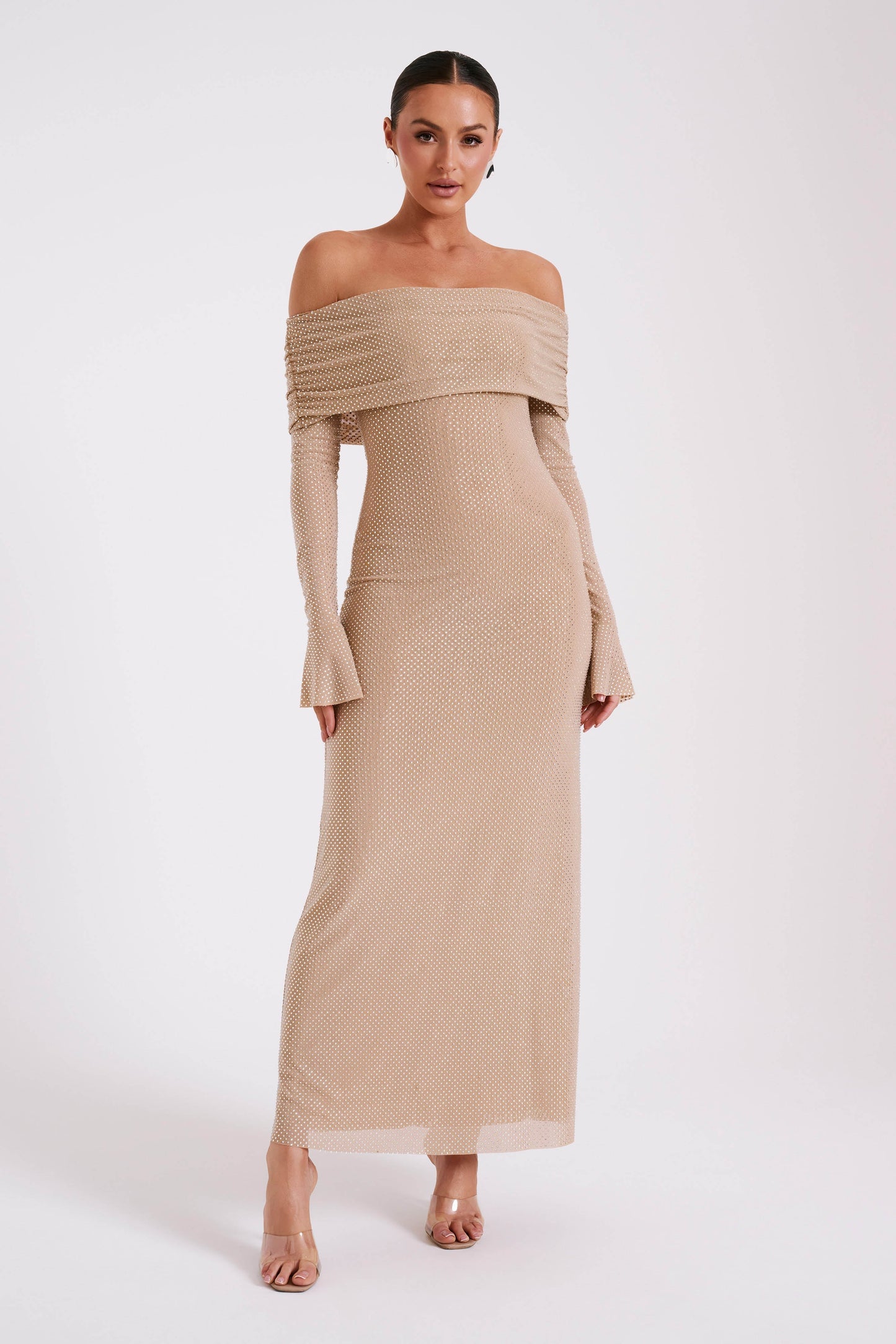 DazzlingDream- Maxi-jurk met blote schouder