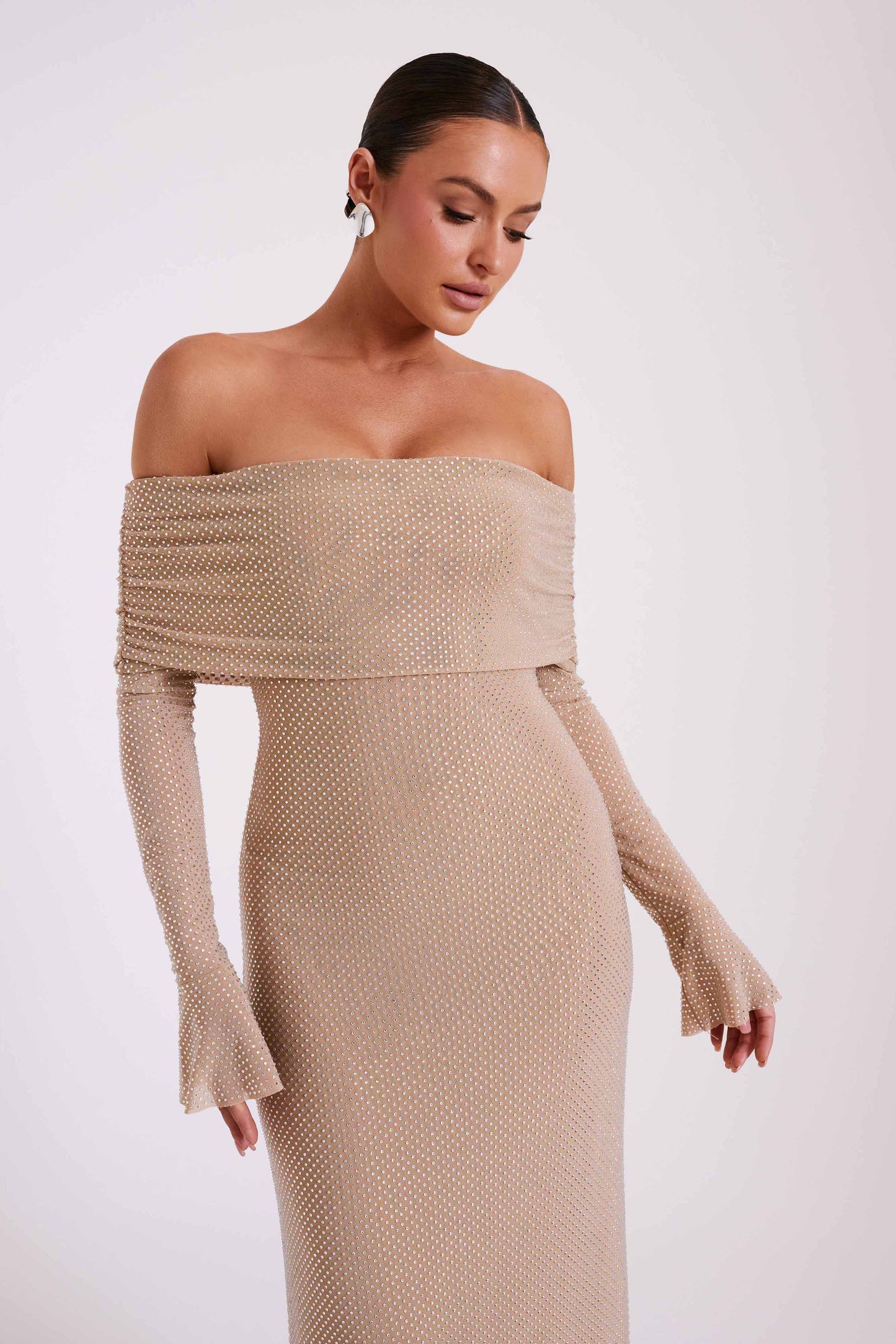 DazzlingDream- Maxi-jurk met blote schouder