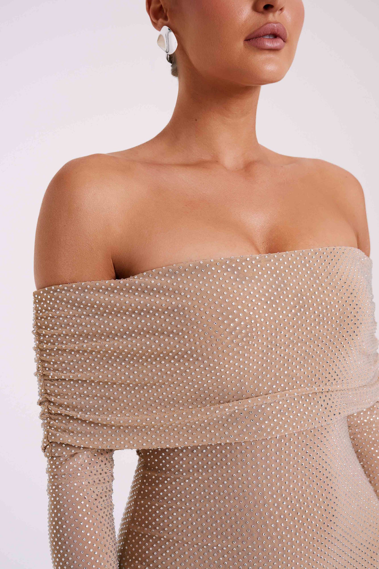 DazzlingDream- Maxi-jurk met blote schouder
