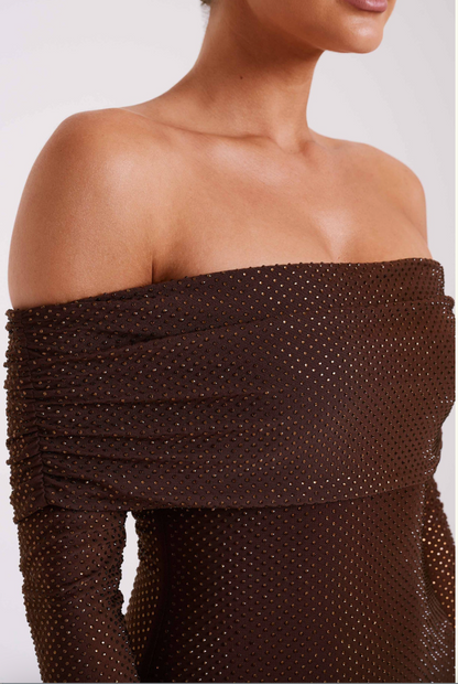 DazzlingDream- Maxi-jurk met blote schouder