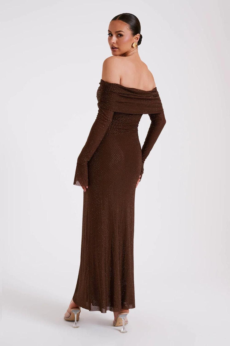 DazzlingDream- Maxi-jurk met blote schouder