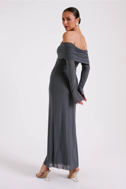 DazzlingDream- Maxi-jurk met blote schouder