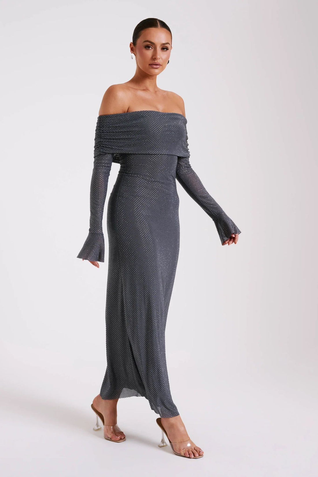 DazzlingDream- Maxi-jurk met blote schouder