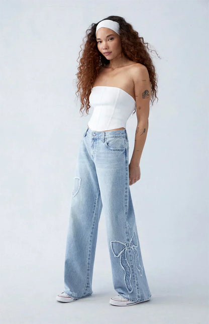 OldSchoolWide- De Jeans met Strik